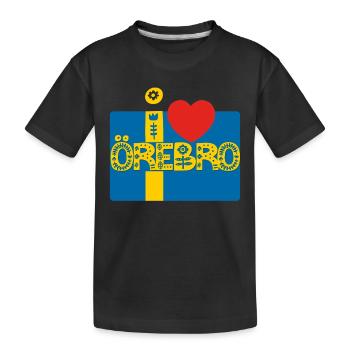 Örebro Schweden - Kinder Premium Bio T-Shirt - Schwarz - Vorne