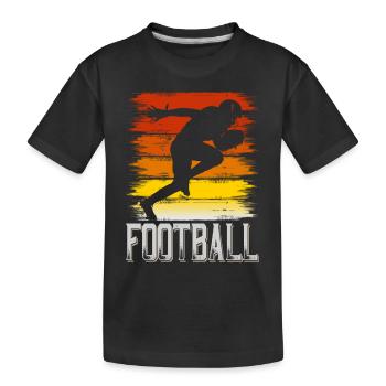 American Football Player Vintage Retro USA - Kids' Premium Organic T-Shirt - black - Front
