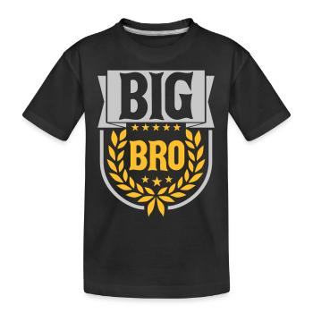 Big Bro Text Logo - Kinder Premium Bio T-Shirt - Schwarz - Vorne