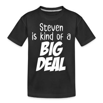 Steven ist eine Art große Sache - Kinder Premium Bio T-Shirt - Schwarz - Vorne