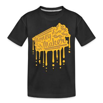 Tropfen Money Maker Selfmade - Kinder Premium Bio T-Shirt - Schwarz - Vorne