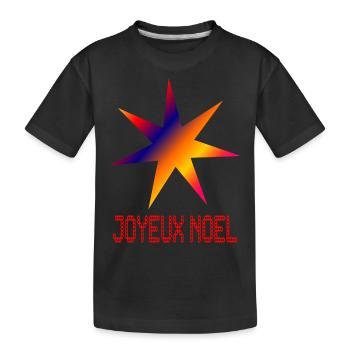 STERN. WEIHNACHTEN. FROHE WEIHNACHTEN. FROHE WEIHNACHTEN - Kinder Premium Bio T-Shirt - Schwarz - Vorne