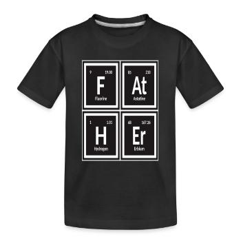 Père | Tableau périodique des éléments - T-shirt bio Premium Enfant - noir - Devant
