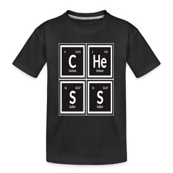 | d’échecs Tableau périodique des éléments - T-shirt bio Premium Enfant - noir - Devant
