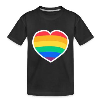 Cœur de fierté - T-shirt bio Premium Enfant - noir - Devant