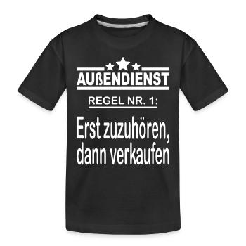 Außendienst Spruch Servicetechniker Kundendienst - Kinder Premium Bio T-Shirt - Schwarz - Vorne