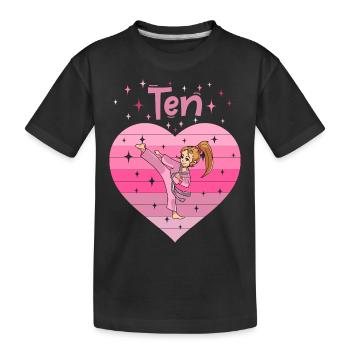10. Geburtstag Tochter Mädchen Kampfsport Judo - Kinder Premium Bio T-Shirt - Schwarz - Vorne