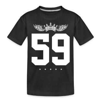59 Couronne numérique - T-shirt bio Premium Enfant - noir - Devant