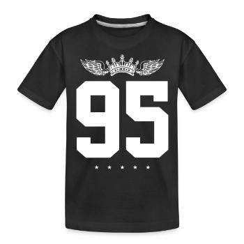 95 Couronne numérique - T-shirt bio Premium Enfant - noir - Devant