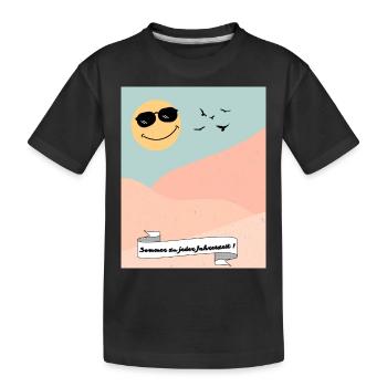 Sommer zu jeder Jahreszeit ! - Kinder Premium Bio T-Shirt - Schwarz - Vorne