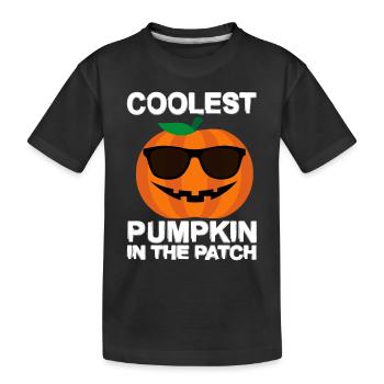 Coolest Pumpkin In The Patch - Kids' Premium Organic T-Shirt - black - Front