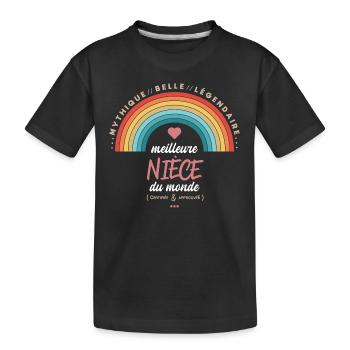 Meilleure nièce du monde - T-shirt bio Premium Enfant - noir - Devant