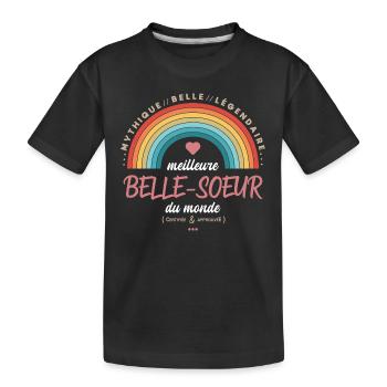 Meilleure belle soeur du monde - T-shirt bio Premium Enfant - noir - Devant