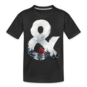 & – lettrage décoratif – hiver - T-shirt bio Premium Enfant - noir - Devant