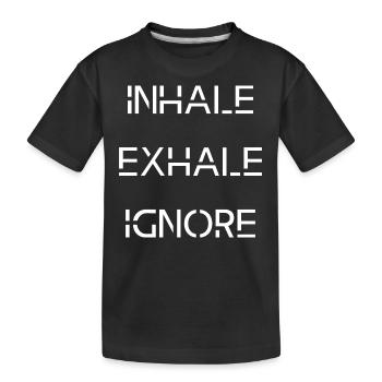 Einatmen ausatmen ignorieren inhaler expirer ignorer - T-shirt bio Premium Enfant - noir - Devant