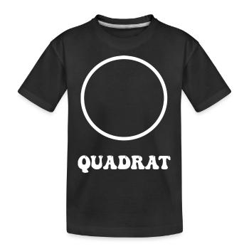 Quadrat Kreis Lustig - Kinder Premium Bio T-Shirt - Schwarz - Vorne