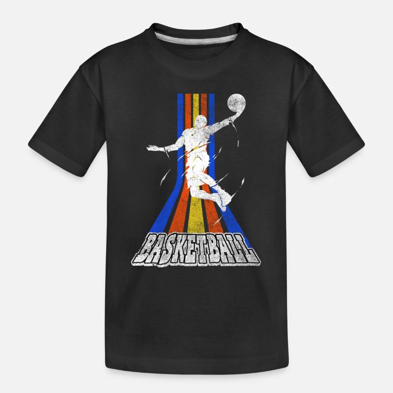 Basketteur Basketteur Dunking Vintage Retro - T-shirt bio Premium Enfant - noir