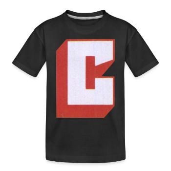Buchstabe C - Kinder Premium Bio T-Shirt - Schwarz - Vorne