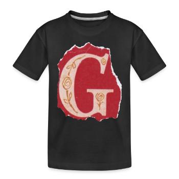 Lettre G - T-shirt bio Premium Enfant - noir - Devant