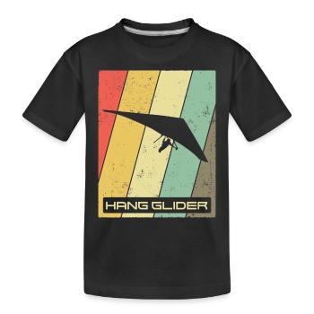 Hanggleiter Drachenflieger Deltasegler - Kinder Premium Bio T-Shirt - Schwarz - Vorne