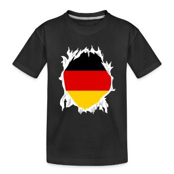 Allemagne Drapeau Cadeau Pays allemand allemand - T-shirt bio Premium Enfant - noir - Devant