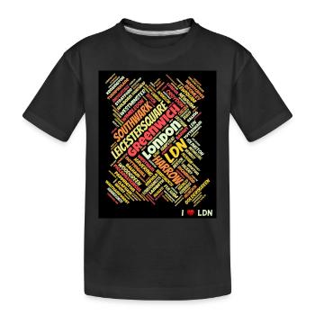 London - Kids' Premium Organic T-Shirt - black - Front