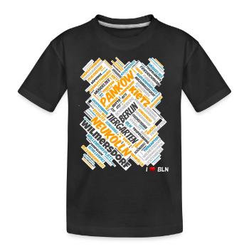 Berlin - Kids' Premium Organic T-Shirt - black - Front