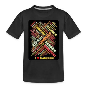 Hamburg - Kinder Premium Bio T-Shirt - Schwarz - Vorne