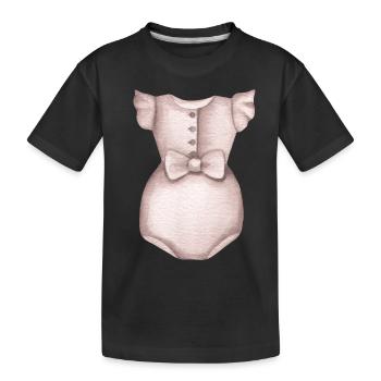 Rosa Kleid - Kinder Premium Bio T-Shirt - Schwarz - Vorne