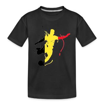 Belgien Weltmeisterschaft Fussball - Kinder Premium Bio T-Shirt - Schwarz - Vorne