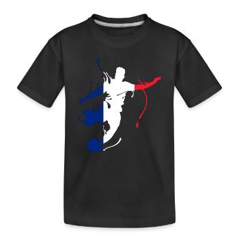 Fussball Frankreich Weltmeisterschaft - Kinder Premium Bio T-Shirt - Schwarz - Vorne