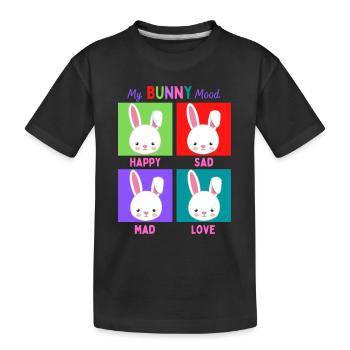 My Rabbit Mood - Kids' Premium Organic T-Shirt - black - Front