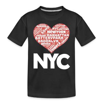 NYC - T-shirt bio Premium Enfant - noir - Devant