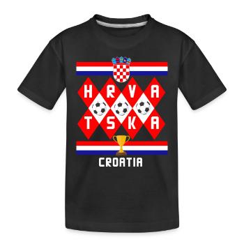 Kroatien - Kinder Premium Bio T-Shirt - Schwarz - Vorne