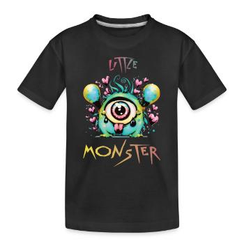 Freches kleines Monster - Little Monster - Funny - Kinder Premium Bio T-Shirt - Schwarz - Vorne
