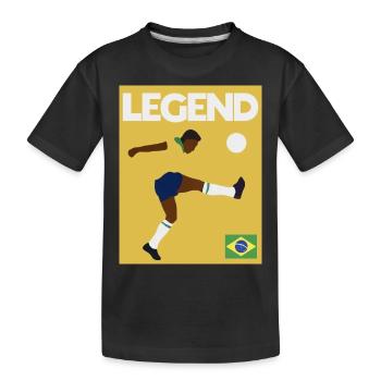 Brazil - Kids' Premium Organic T-Shirt - black - Front