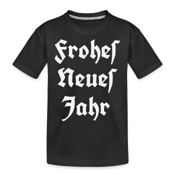 Frohes Neues Jahr - Kinder Premium Bio T-Shirt - Schwarz - Vorne