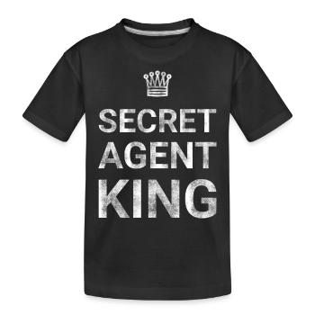 Secret Agent King - Kids' Premium Organic T-Shirt - black - Front