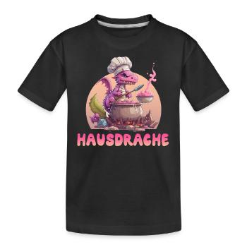 Hausdrache Hausdrachen Mutter Schwiegermama - Kinder Premium Bio T-Shirt - Schwarz - Vorne