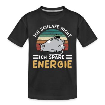 Ich Schlafe Nicht Ich Spare Energie - Kinder Premium Bio T-Shirt - Schwarz - Vorne