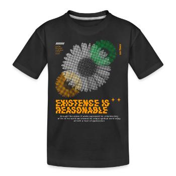 Flower Streetwear - Kinder Premium Bio T-Shirt - Schwarz - Vorne