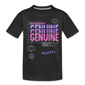 Genuine Streetwear - Kinder Premium Bio T-Shirt - Schwarz - Vorne