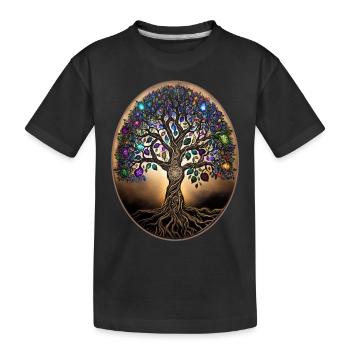 Arbre de Vie, Connectivité - être tout un - T-shirt bio Premium Enfant - noir - Devant