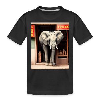 comme un taureau dans un magasin de porcelaine Porzellanladen - T-shirt bio Premium Enfant - noir - Devant