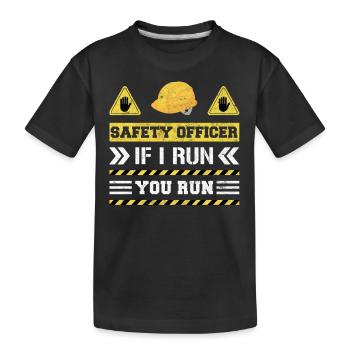 Safety Manager Safety Officer - Kids' Premium Organic T-Shirt - black - Front