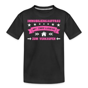 Saying Real Estate Agent Real Estate Agent - Kids' Premium Organic T-Shirt - black - Front