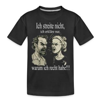 Mann und Frau im Streit - Kinder Premium Bio T-Shirt - Schwarz - Vorne