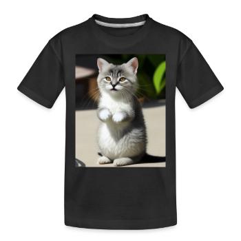 Chat persan blanc - T-shirt bio Premium Enfant - noir - Devant