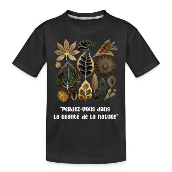 Verlieren Sie sich in der Schönheit der Natur - Kinder Premium Bio T-Shirt - Schwarz - Vorne