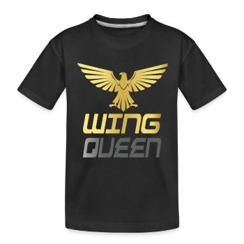 Biker Motorcycle Motorcycling Goldwing Queen - Kids' Premium Organic T-Shirt - black - Front